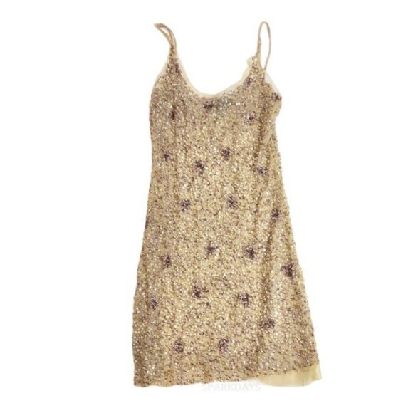 Arden B Dresses & Skirts - Arden B Gold Sequin Mini Cocktail Dress | L